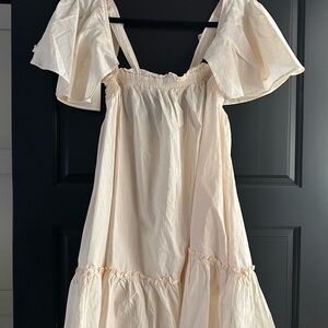 Free People Cream Mini Dress